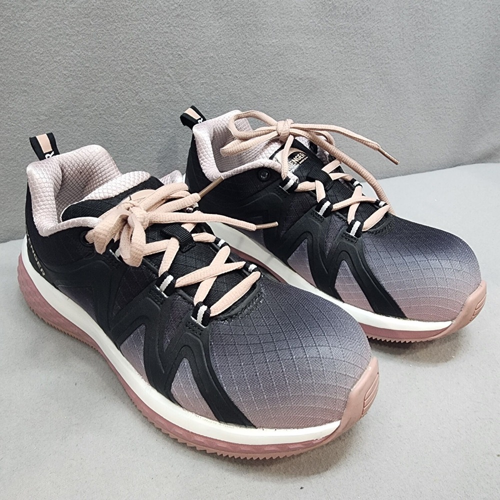 Avenger North Haven Work‎ Shoes Black Mauve Composite Toe EH Womens 6